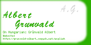 albert grunvald business card